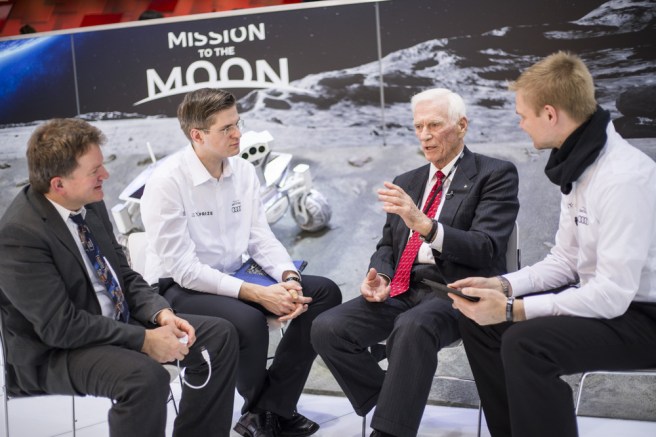 Rolf Erdmann, Robert Böhme, Eugene Cernan, Karsten Becker. © Audi USA